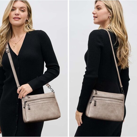 Lightweight Adjustable Crossbody Bag for Women - Vegan Leather, Spacious Design - Picture 2 of 7